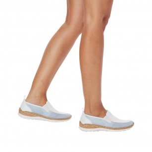 Дамски обувки без връзки Rieker Antistress  N4275-10  светло сини