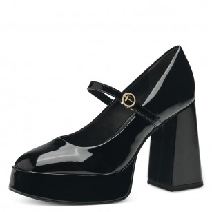 Дамски елегантни обувки  на ток Tamaris Touch it черни
