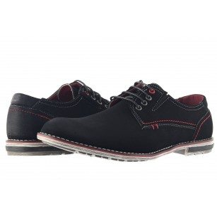 Мъжки обувки с връзки Mania черни 296001