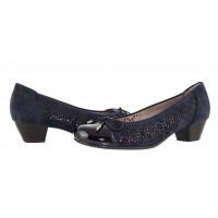 Дамски обувки на нисък ток Ara естествена кожа ширина H сини