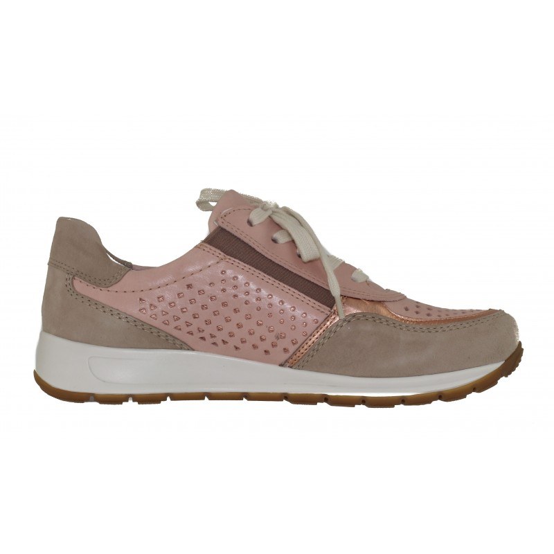 Дамски спортни обувки от естествена кожа Ara бежови/розови