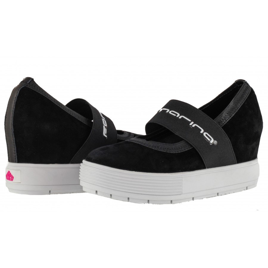 Дамски обувки на платформа Fornarina черни 