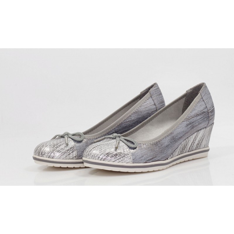 Дамски елегантни обувки на платформа Tamaris сиви 