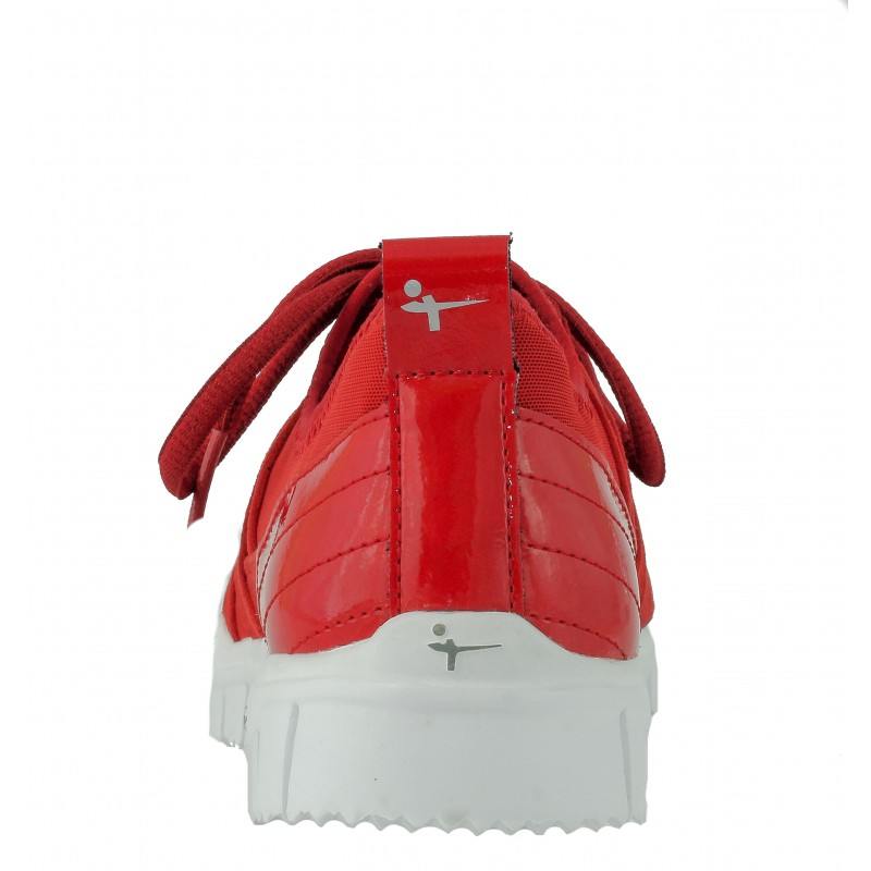Дамски спортни обувки с връзки Tamaris червени сангриа YOGA-IT