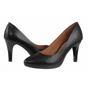 Елегантни дамски обувки на висок ток Caprice черни