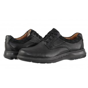 Мъжки обувки от естествена кожа Clarks Un Rambie Lo черни екстра широки