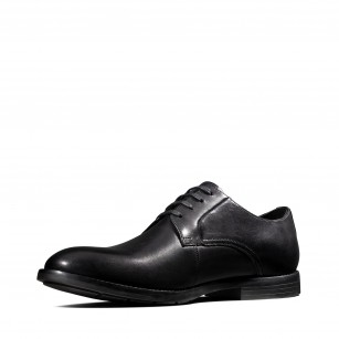 Мъжки обувки от естествена кожа Clarks Ronnie Walk черни