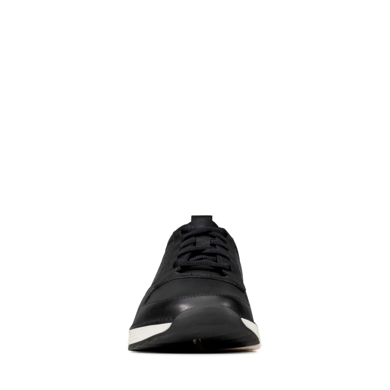 Мъжки обувки от естествена кожа Clarks Tri Sprint Trigenic черни