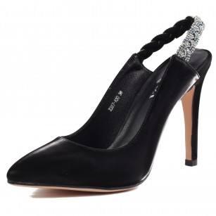 Дамски елегантни обувки на ток Yoncy® черни