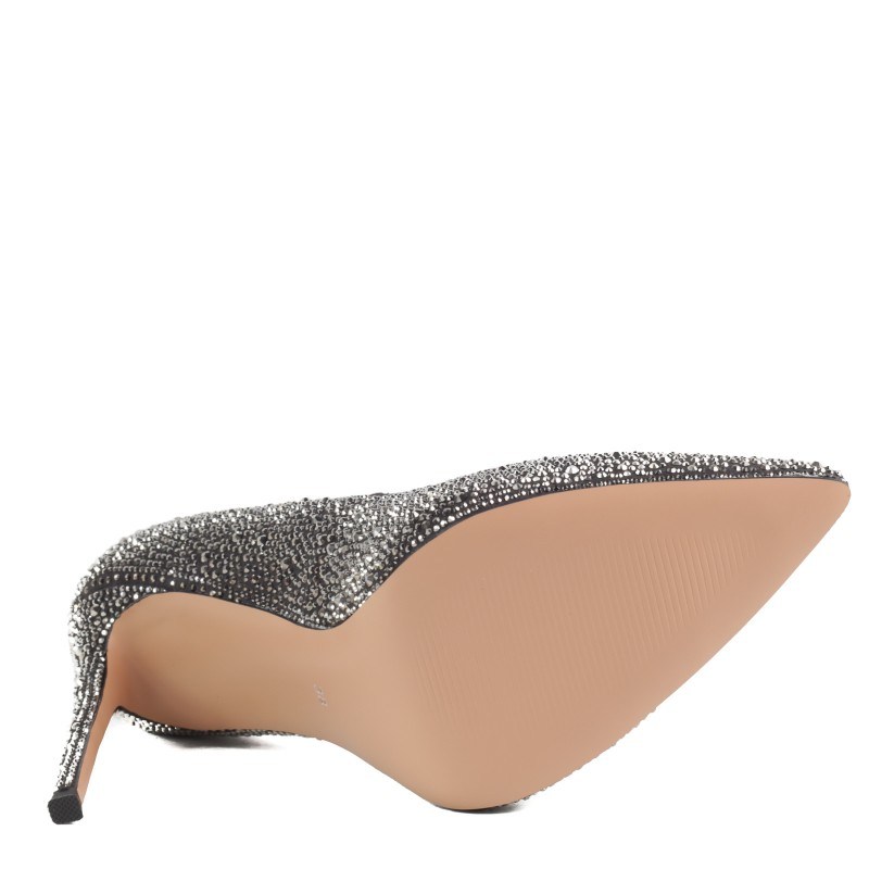 Дамски елегантни обувки Yoncy® естествена кожа сребристи