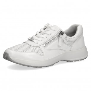Дамски спортни обувки Caprice CLIMOTION PRO естествена кожа бели мемори пяна