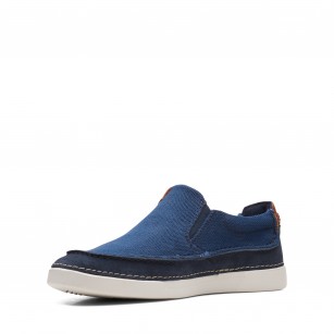 Мъжки ежедневни обувки Clarks Gereld Step Navy Combi - Extreme Comfort сини