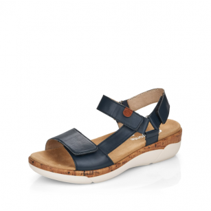 Дамски сандали естествена кожа REMONTE R6855-14 сини