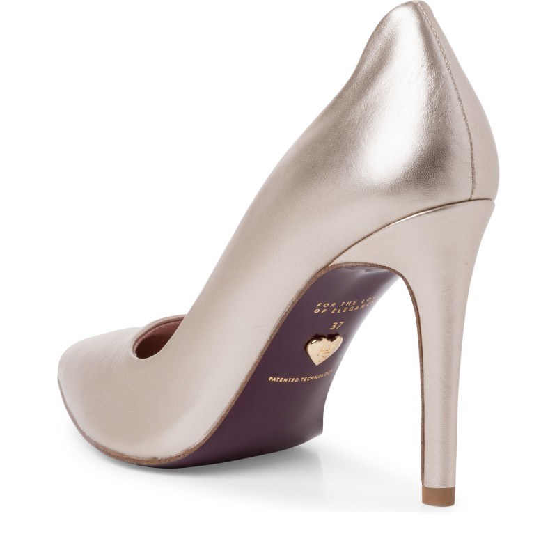 Дамски елегантни обувки Tamaris HEART & SOLE  естествена кожа златисти