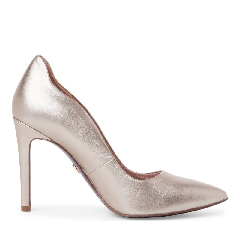 Дамски елегантни обувки Tamaris HEART & SOLE  естествена кожа златисти