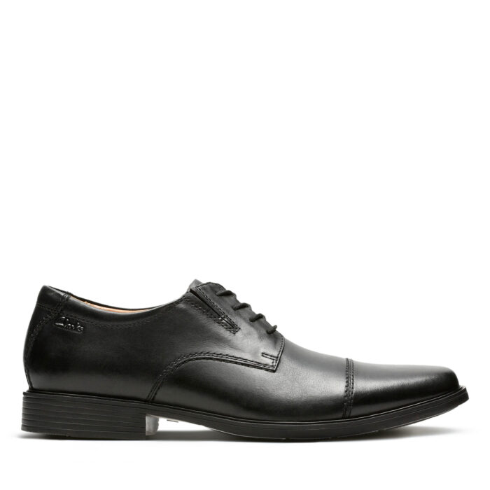 Мъжки обувки Clarks Tilden Cap естествена кожа черни