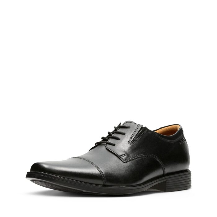 Мъжки обувки Clarks Tilden Cap естествена кожа черни