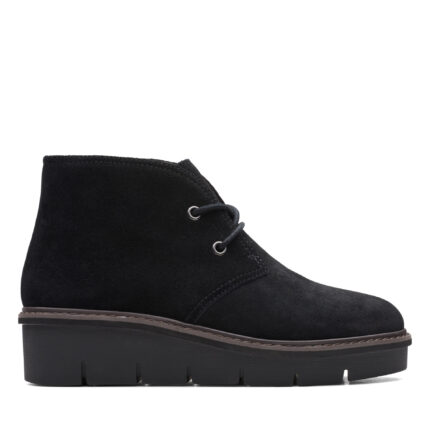 Дамски боти с връзки Clarks Sharon Hop черни