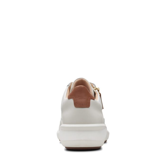 Дамски  спортни обувки Clarks Un Rio Zip естествена кожа бели