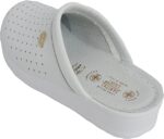 Дамски медицински чехли Sanital Light естествена кожа бели