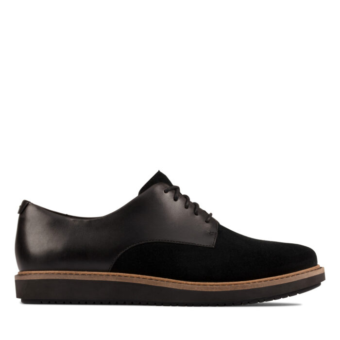 Дамски обувки Clarks Glick Darby естествена кожа черни