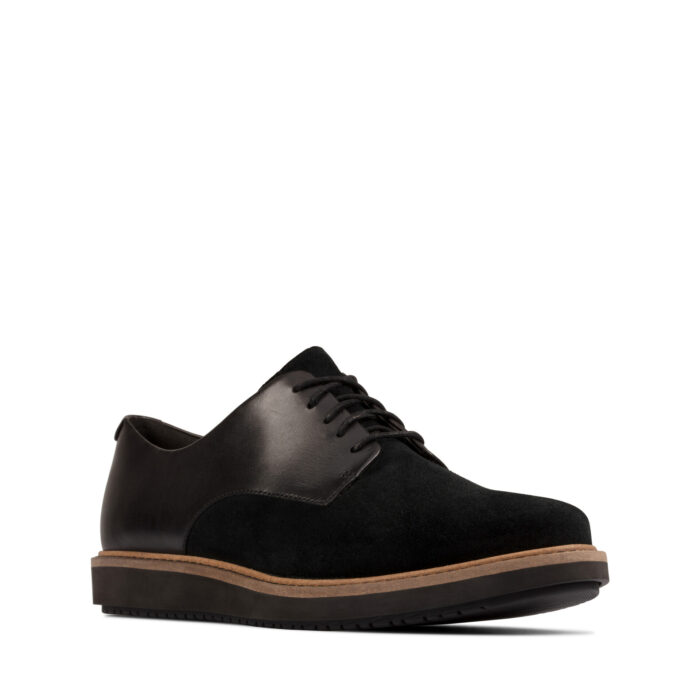Дамски обувки Clarks Glick Darby естествена кожа черни