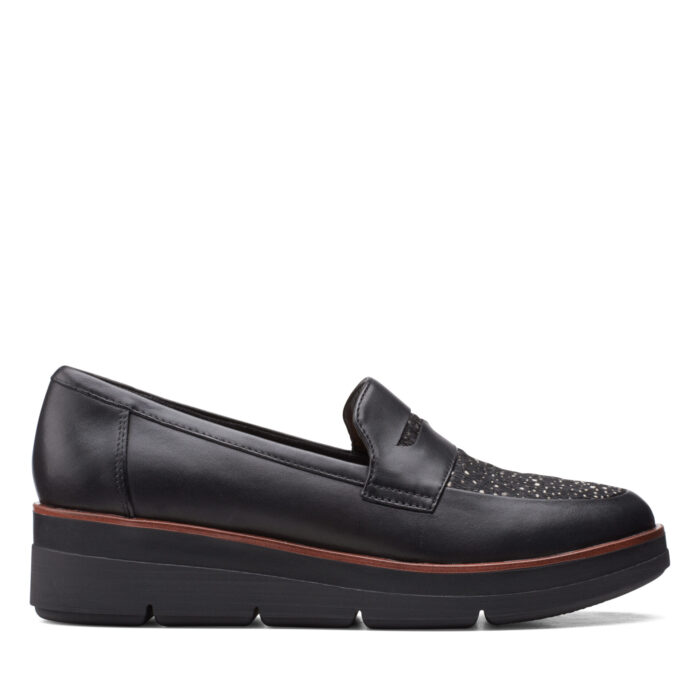 Дамски обувки Clarks Shaylin Step естествена кожа черни