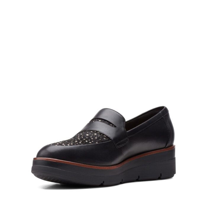 Дамски обувки Clarks Shaylin Step естествена кожа черни