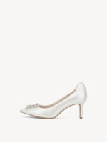 Дамски елегантни обувки  на ток Tamaris бели