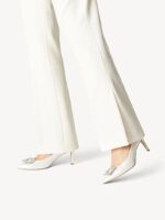 Дамски елегантни обувки  на ток Tamaris бели