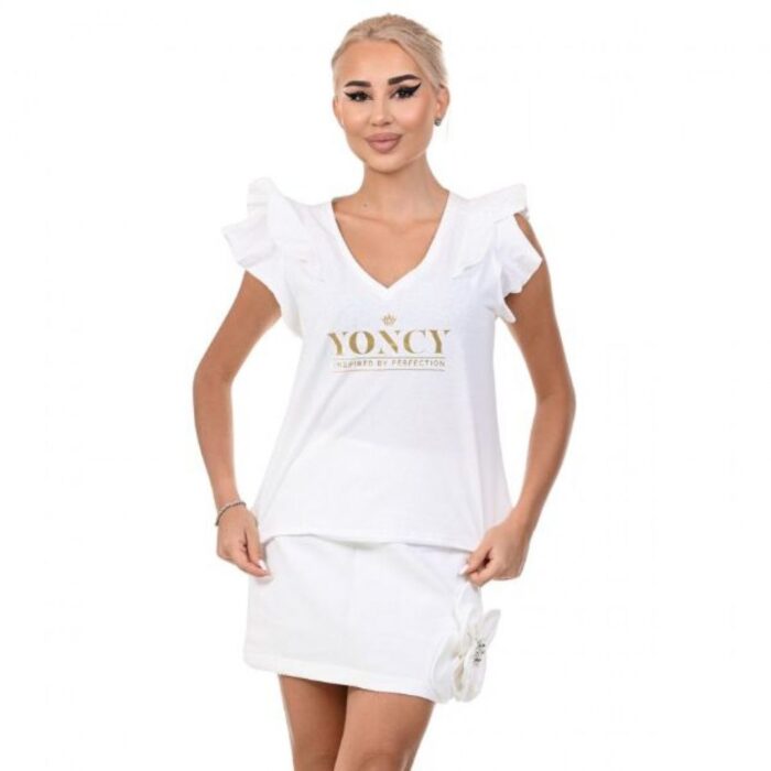 Бяла тениска Yoncy - Image 6