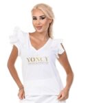 Бяла тениска Yoncy - Image 4