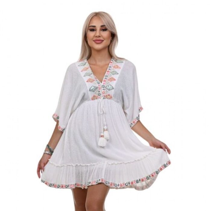 Дамска рокля Yoncy бяла - Image 3
