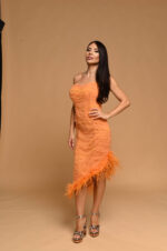 Дамска рокля Yoncy orange - Image 7