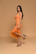 Дамска рокля Yoncy orange - Image 9