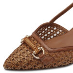 Дамски кожени обувки на ток Tamaris Touch it кафяви - Image 4