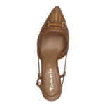 Дамски кожени обувки на ток Tamaris Touch it кафяви - Image 5