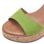 Дамски сандали на ток Marco Tozzi Feel Mе зелени/кафяви - Image 5