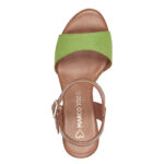Дамски сандали на ток Marco Tozzi Feel Mе зелени/кафяви - Image 4