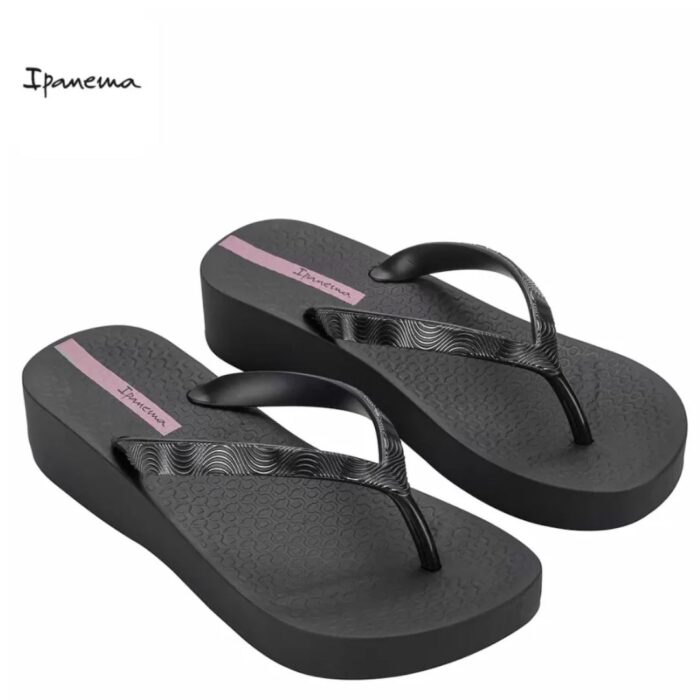 Дамски чехли на платформа Ipamena-83612-Black - Image 1