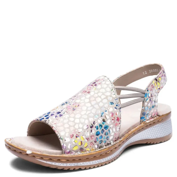Дамски кожени сандали Ara High Soft цветни - Image 1