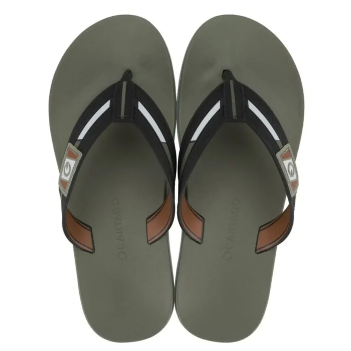 Мъжки чехли Cartago-12268-Green/Black - Image 1