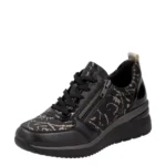 Дамски черни маратонки на платформа Remonte D2401-00 - Image 4