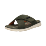 Мъжки кожени чехли Bugatti зелени