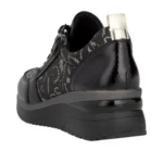 Дамски черни маратонки на платформа Remonte D2401-00 - Image 5