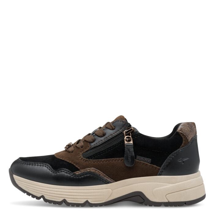 Дамски спортни обувки/сникърси Tamaris Comfort Widefit Duo-tex черни/кафяви - Image 2