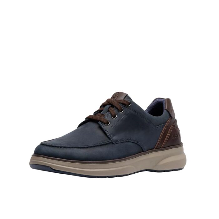 Мъжки ежедневни обувки Clarks Mullan Moc Widefit сини - Image 2