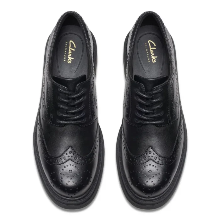 Дамски кожени обувки Clarks Orinoco3 Derby черни - Image 4