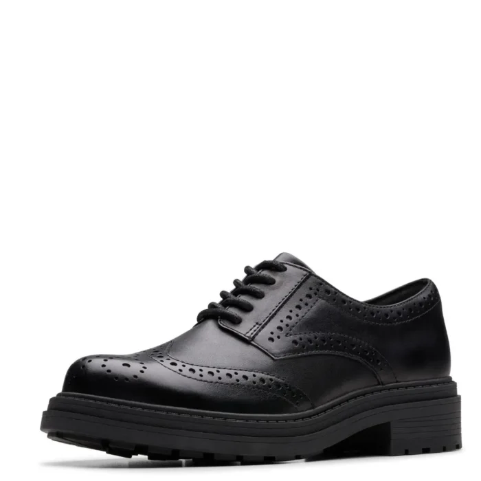 Дамски кожени обувки Clarks Orinoco3 Derby черни - Image 1