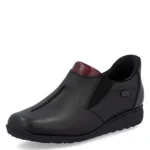 Ежедневни дамски обувки без връзки Rieker 47253-00 Tex мембрана черни - Image 3